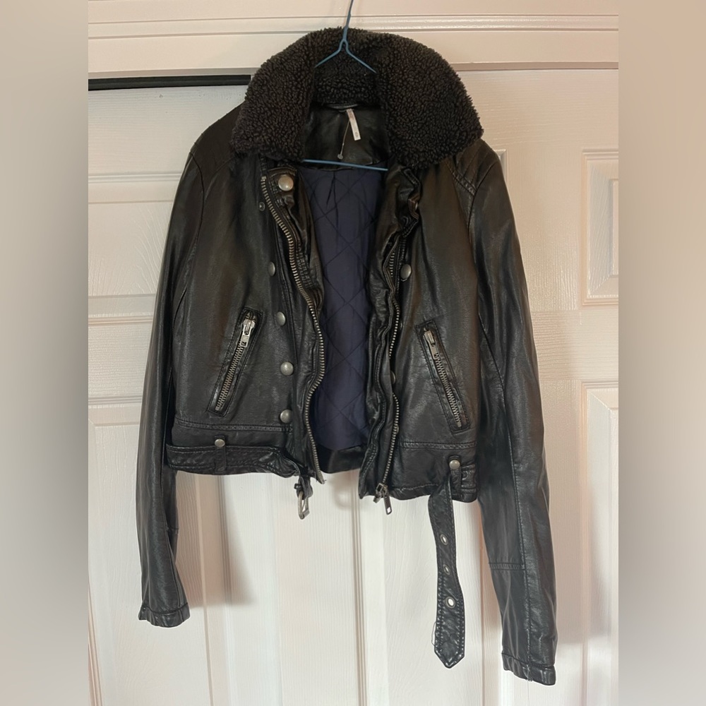 Free People Leather Moto Jacket